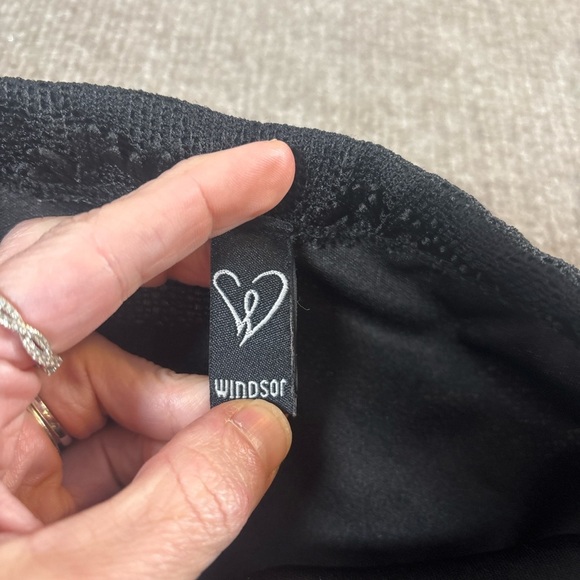 Windsor Black Strapless Scalloped Dress 1073 - Picture 3 of 4